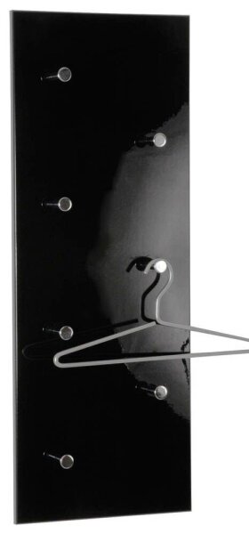 HAKU Möbel Wandgarderobe 42590 schwarz Holz 7 Haken 80,0 x 30,0 cm, 1 St.