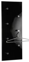 HAKU Möbel Wandgarderobe 42590 schwarz Holz 7 Haken...