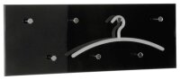 HAKU Möbel Wandgarderobe 42590 schwarz Holz 7 Haken...