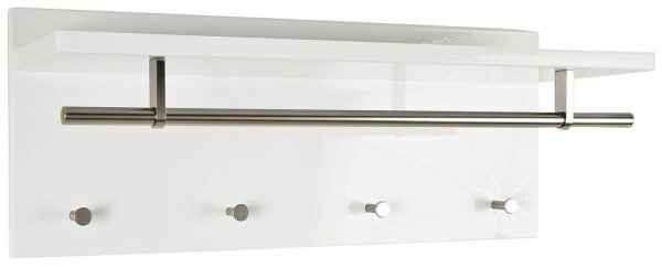 HAKU Möbel Wandgarderobe 42317 weiß Holz 4 Haken 75,0 x 30,0 cm, 1 St.