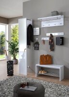 HAKU Möbel Wandgarderobe 42317 weiß Holz 4...
