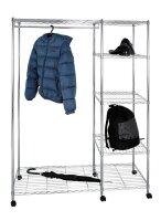 HAKU Möbel Rollgarderobe 43685 silber Metall 123,0 x...