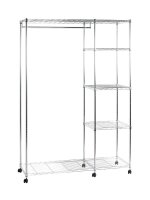HAKU Möbel Rollgarderobe 43685 silber Metall 123,0 x 181,0 cm, 1 St.