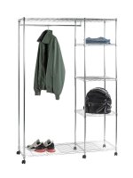 HAKU Möbel Rollgarderobe 43685 silber Metall 123,0 x 181,0 cm, 1 St.