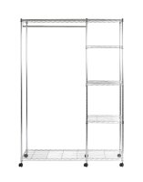 HAKU Möbel Rollgarderobe 43685 silber Metall 123,0 x 181,0 cm, 1 St.