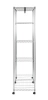 HAKU Möbel Rollgarderobe 43685 silber Metall 123,0 x 181,0 cm, 1 St.