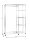 HAKU Möbel Rollgarderobe 43685 silber Metall 123,0 x 181,0 cm, 1 St.