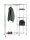 HAKU Möbel Rollgarderobe 43685 silber Metall 123,0 x 181,0 cm, 1 St.