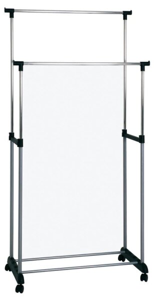 HAKU Möbel Rollgarderobe 44535 schwarz Metall 80,0 x 96,0-165,0 cm, 1 St.