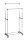 HAKU Möbel Rollgarderobe 44535 schwarz Metall 80,0 x 96,0-165,0 cm, 1 St.