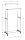 HAKU Möbel Rollgarderobe 44535 schwarz Metall 80,0 x 96,0-165,0 cm, 1 St.