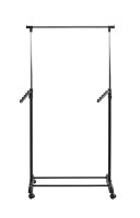 HAKU Möbel Rollgarderobe 44534 schwarz Metall 81,0 x 100,0-177,0 cm, 1 St.
