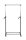 HAKU Möbel Rollgarderobe 44534 schwarz Metall 81,0 x 100,0-177,0 cm, 1 St.