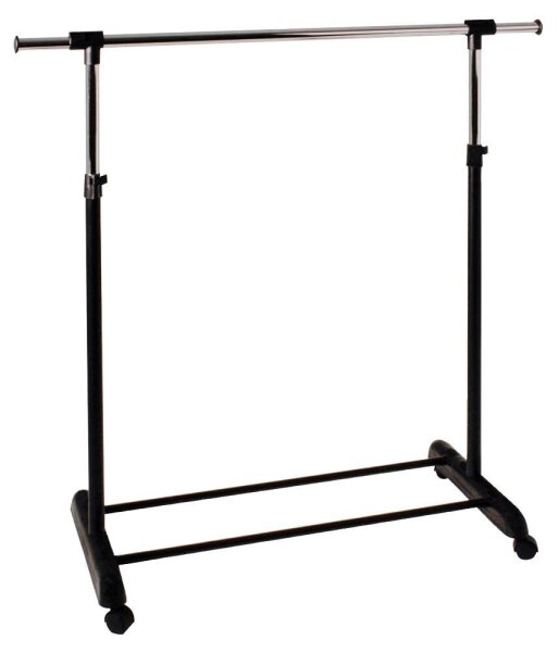 HAKU Möbel Rollgarderobe 44530 schwarz Metall 94,0-145,0 x 95,0-170,0 cm, 1 St.