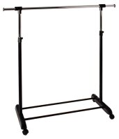 HAKU Möbel Rollgarderobe 44530 schwarz Metall...