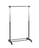 HAKU Möbel Rollgarderobe 44530 schwarz Metall 94,0-145,0 x 95,0-170,0 cm, 1 St.