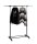 HAKU Möbel Rollgarderobe 44530 schwarz Metall 94,0-145,0 x 95,0-170,0 cm, 1 St.