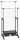 HAKU Möbel Rollgarderobe 44577 schwarz Metall 71,0 x 105,0-160,0 cm  ( 44577 )