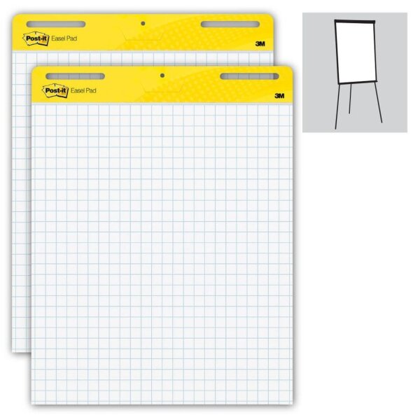 Post-it® Flipchart-Papier Super Sticky Meeting Chart kariert 63,5 x 77,5 cm, 30   ( 560N )