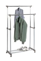 HAKU Möbel Rollgarderobe 44832 schwarz Metall 95,0 x 95,0-170,0 cm, 1 St.