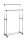 HAKU Möbel Rollgarderobe 44832 schwarz Metall 95,0 x 95,0-170,0 cm, 1 St.