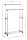 HAKU Möbel Rollgarderobe 44832 schwarz Metall 95,0 x 95,0-170,0 cm, 1 St.