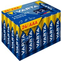 VARTA Batterien LONGLIFE Power Cube Alkali-Mangan Micro AAA 1,5 V, 24 St.