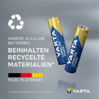 VARTA Batterien LONGLIFE Power Cube Alkali-Mangan Micro AAA 1,5 V, 24 St.