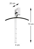 HAKU Möbel Wandgarderobe 89345 weiß Metall 3...
