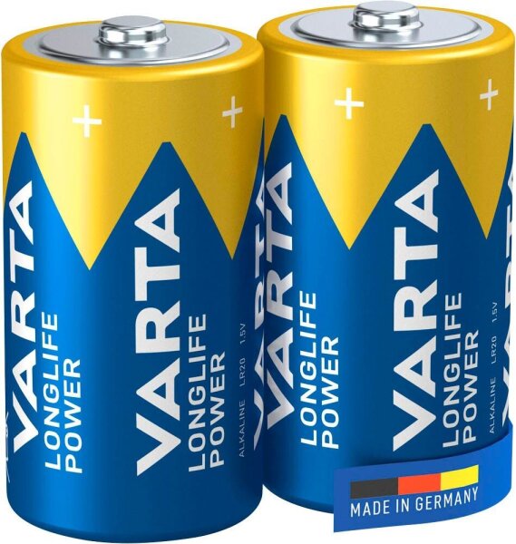VARTA Batterien LONGLIFE Power Alkali-Mangan Baby C 1,5 V, 2 St.
