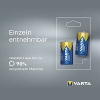 VARTA Batterien LONGLIFE Power Alkali-Mangan Baby C 1,5 V, 2 St.
