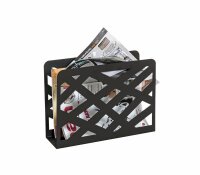 HAKU Möbel Zeitungsständer 44596 schwarz Metall, DIN A4, 1 St.