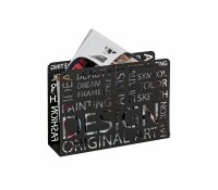 HAKU Möbel Zeitungsständer 44595 schwarz Metall, DIN A4, 1 St.
