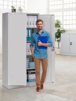 Gürkan Stahlschrank 100064 lichtgrau 4 Fachböden 92,0 x 42,0 x 195,0 cm, zerlegt, 1 St.