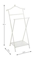HAKU Möbel Herrendiener 81316 weiß Metall 46,0 x 98,0 cm, 1 St.