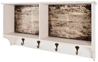 HAKU Möbel Wandgarderobe 89961 Vintage Holz 4 Haken...