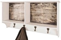 HAKU Möbel Wandgarderobe 89961 Vintage Holz 4 Haken...