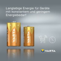 VARTA Batterien LONGLIFE Alkali-Mangan Baby C 1,5 V, 2 St.