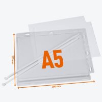 DURABLE Plakattasche A5 wasserdicht und mit Kabelbinder...