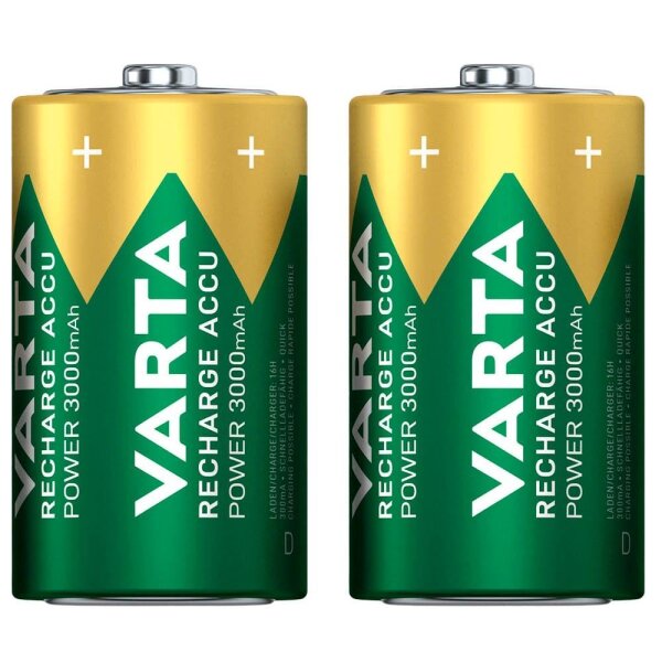 VARTA Akkus RECHARGE ACCU Power Ni-MH Mono D 3.000 mAh, 2 St.
