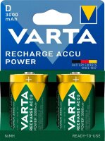 VARTA Akkus RECHARGE ACCU Power Ni-MH Mono D 3.000 mAh, 2...