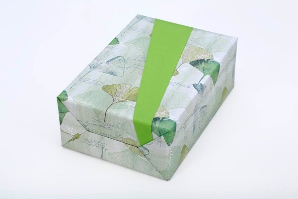 JUNG SCHÖNER VERPACKEN Geschenkpapier Ginkgo mehrfarbig beidseitig bedruckt, 20,0 m