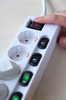 brennenstuhl 6-fach Steckdosenleiste mit Schalter 2,0 m weiß