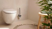 tesa WC-Garnitur MOON schwarz, Glas Metall, 1 St.