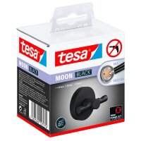 tesa Handtuchhaken MOON schwarz, 1 St.