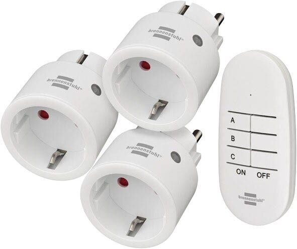 brennenstuhl Comfort-Line Mini Funk-Steckdosenadapter, 3 St.