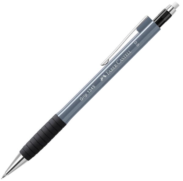 FABER-CASTELL GRIP 1345 Druckbleistift grau B 0,5 mm, 1 St.