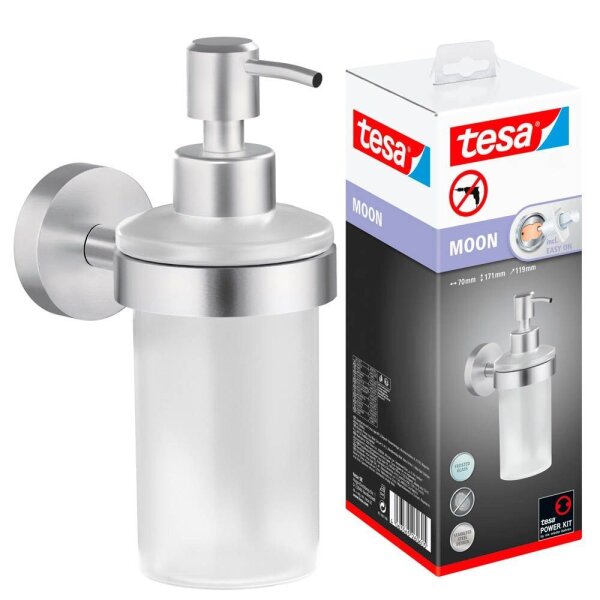 tesa Seifenspender MOON 40633-00000-00 Edelstahl Metall, Glas 200,0 ml, 1 St.