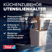 tesa Küchenutensilienhalter weiß, 1 Set