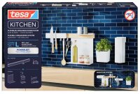 tesa Küchen-Organizer Kombi Set L weiß 86,5 x 14,0 x 34,0 cm, 1 Set
